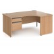 Harlow Panel End Ergonomic Desk with Two Drawer Pedestal